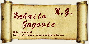 Mahailo Gagović vizit kartica